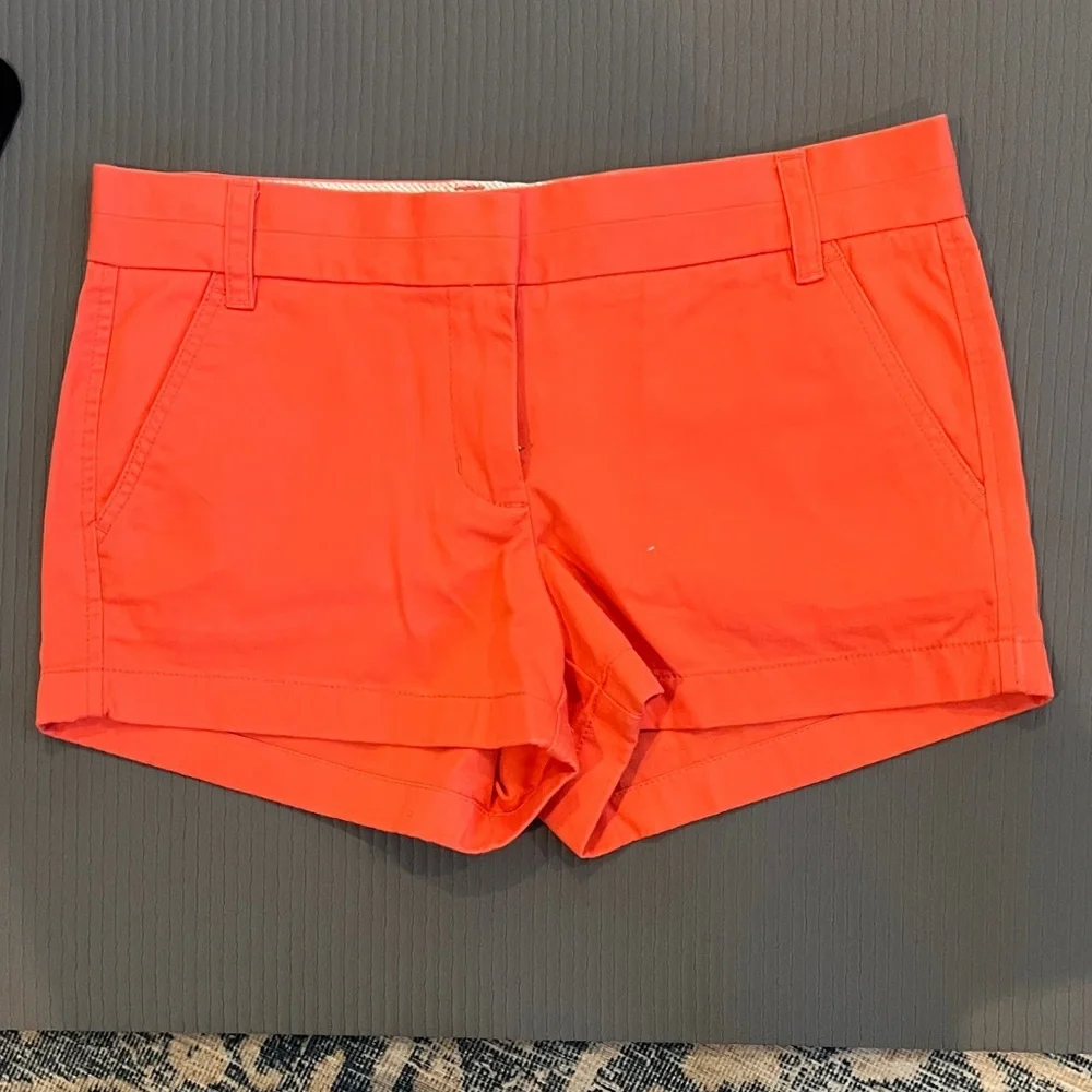 J. Crew Vibrant Coral Chino broken in Shorts size 6 - Picture 1 of 9